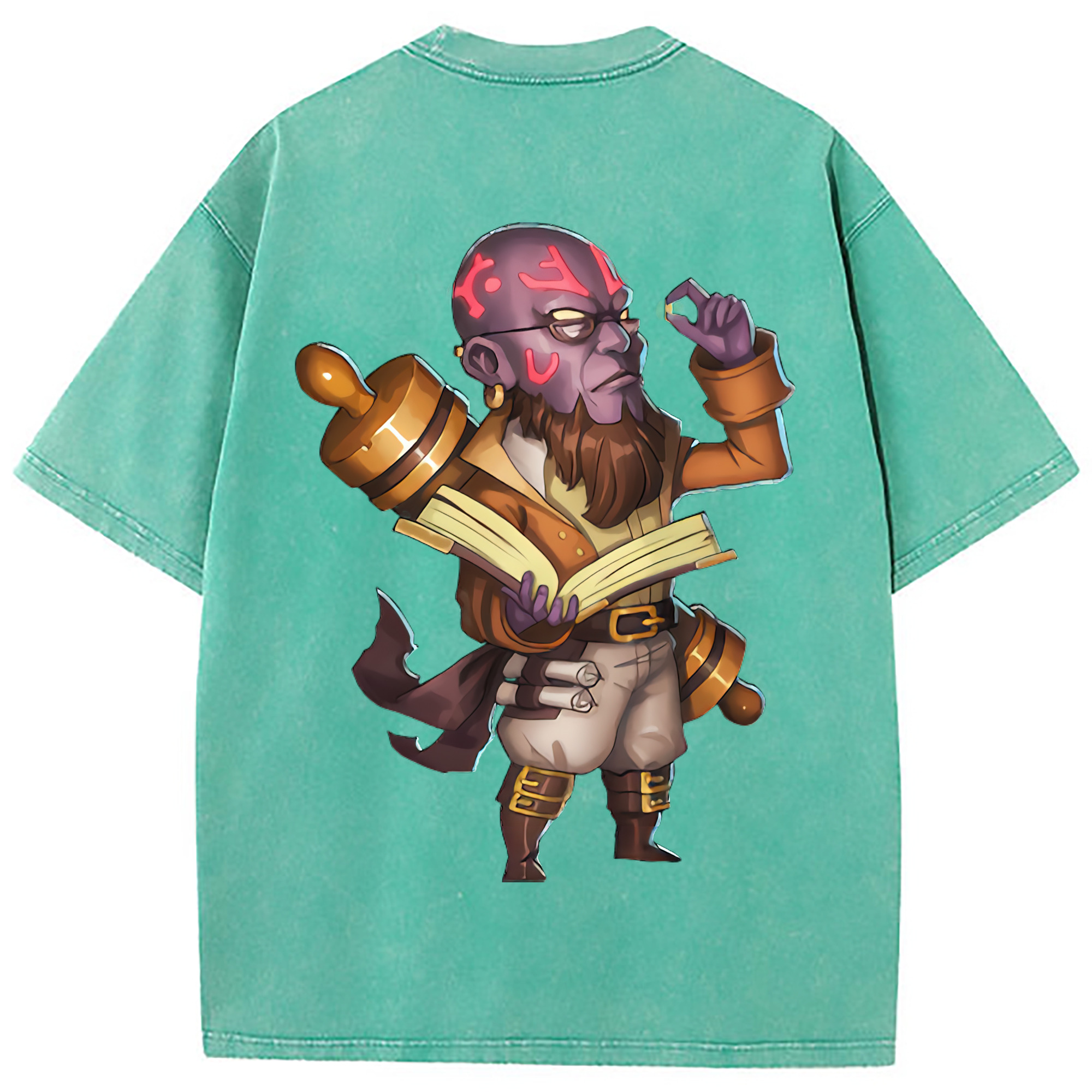 （画像用） リーグ・オブ・レジェンド League of Legends LOL 綿100% ヴィンテージ風 半袖Tシャツ（背面プリント）